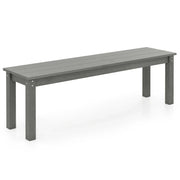 Panca da giardino senza schienale 140 x 35 x 45 cm portata 340 kg atmosfera accogliente design rustico in HDPE grigio 20_0010560
