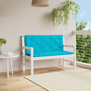 Cuscini per Panca da Giardino 2 pz Turchese 120x50x7 cm Tessuto 361696