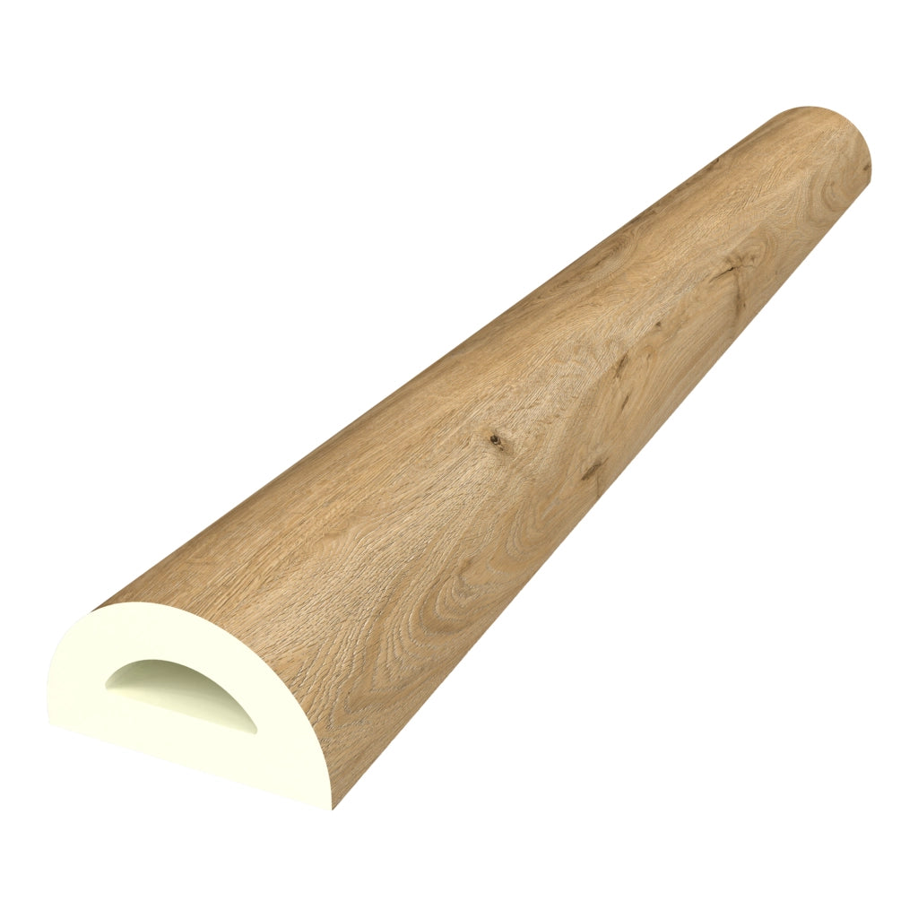 Set di 8 Profili Bunschoten Coprigradini Arrotondati in PVC 120 x 32 x 4,6 cm Effettto Rovere NEU.HOLZ