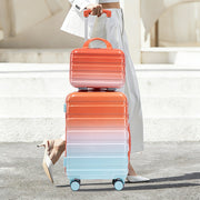 Set di valigie 2 pezzi da viaggio in PC con ruote girevoli chiusura a combinazione e beauty case rimovibile rosso