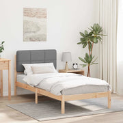 Letto con Testiera Rivestita Grigio chiaro 100 x 200 cm 877999
