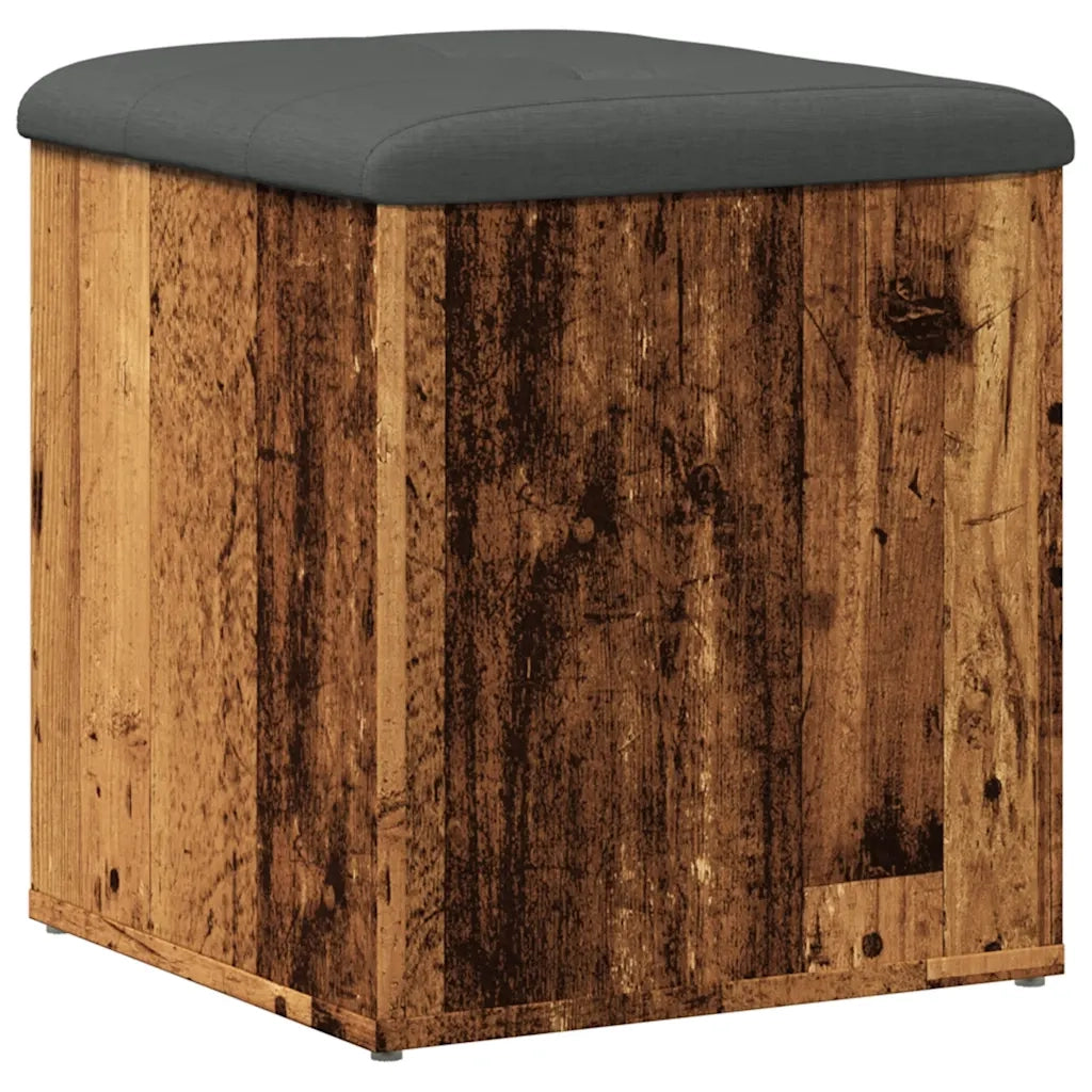 Panca Portaoggetti Legno Antico 42x42x45 cm Legno Multistrato 857613