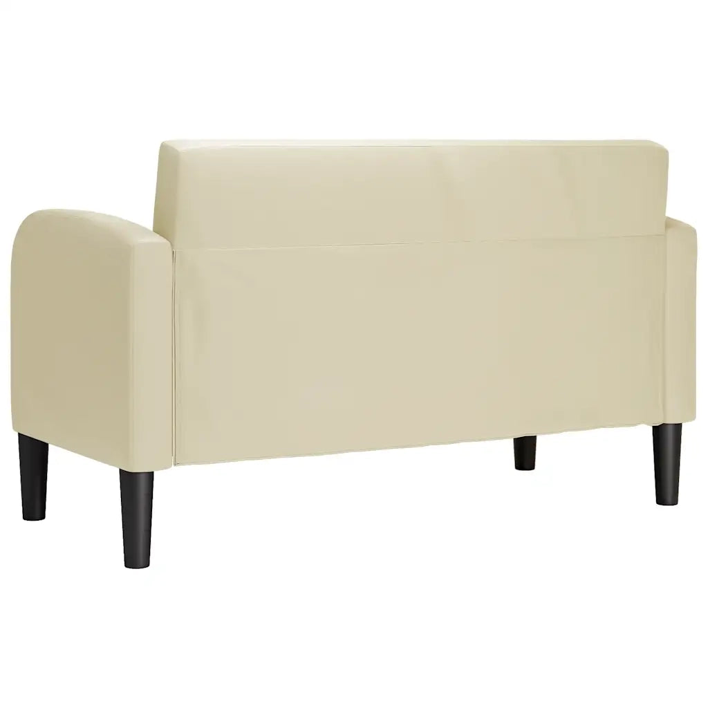 Divano | Divano da soggiorno | Sofa Divanetto Crema 110 cm in Similpelle