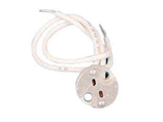PORTALAMPADA IN STEATITE PER LAMPADE ALOGENE 12V- colore bianco - 5 pezzi