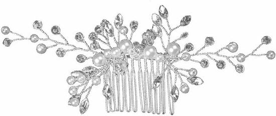 Accessori per capelli per la sposa con perle, fiori e cristallo - Accessori per la sposa - Kam per decorazione capelli - Sposa matrimonio - Kam per decorazione capelli per sposa