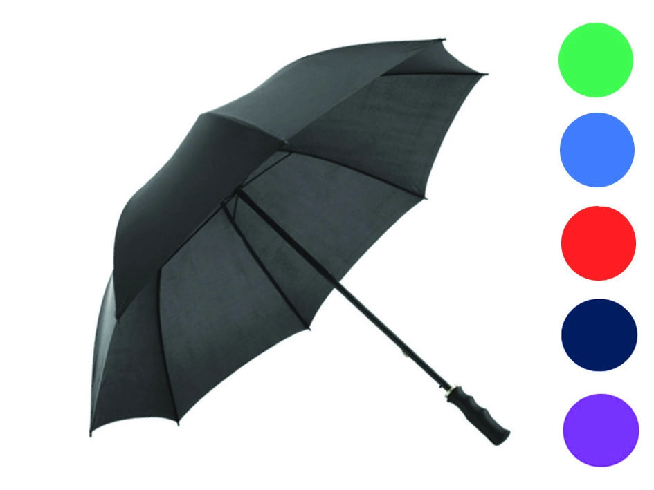 OMBRELLO LUNGO AUTOMATICO 8 STECCHE TINTA UNITA- - colori assortiti - 3 pezzi