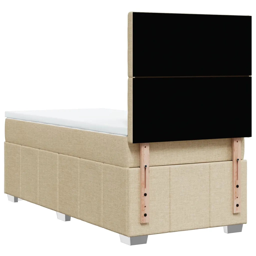 Giroletto a Molle con Materasso Crema 80x200 cm inTessuto 3293814