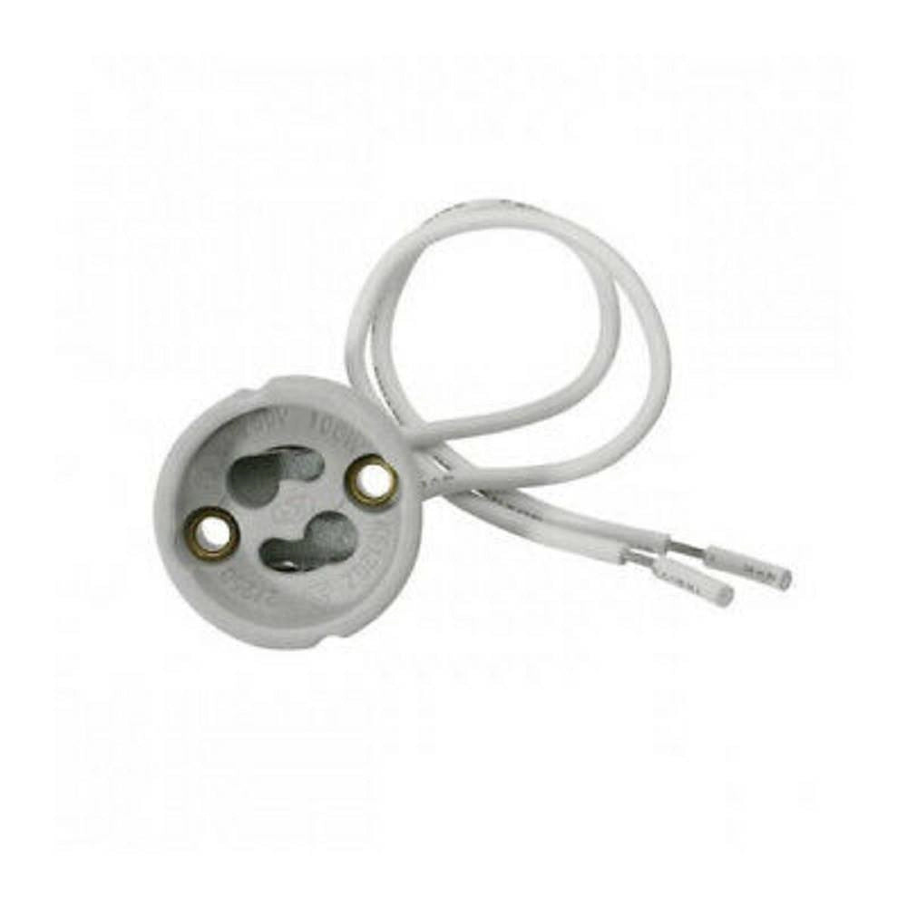Trade Shop - Portafaretto Incasso Gesso A Scomparsa Con Motivo Tondo Portalampada Gu10 Gs-17 -