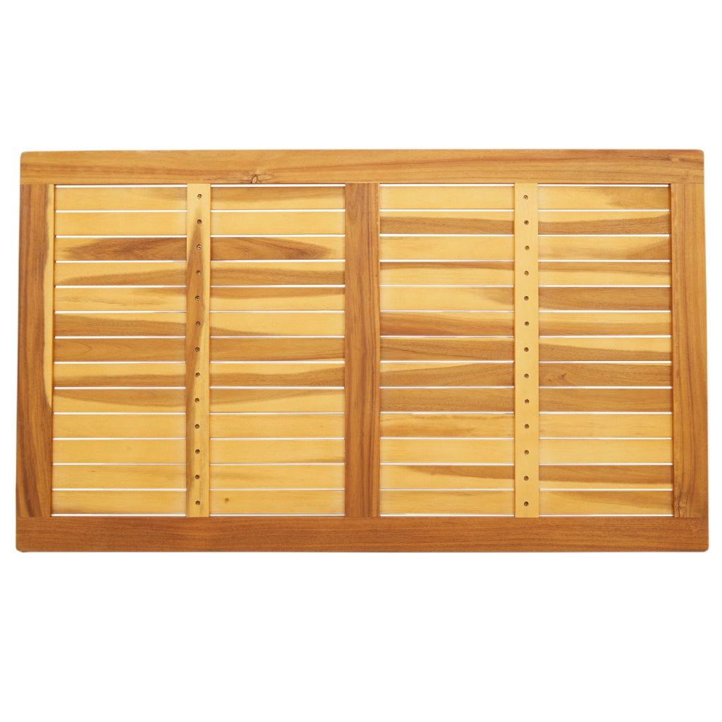 Piano Tavolo 120x70x2,2 cm Rettangolare in Legno Massello di Acacia