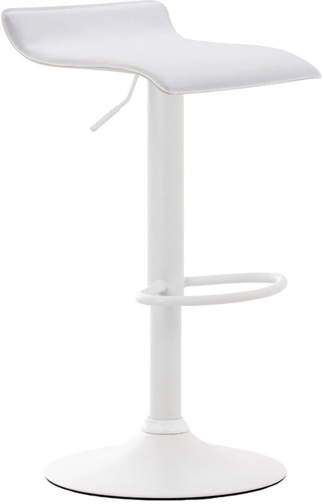Sgabello Dyn V2 in similpelle bianco,bianco