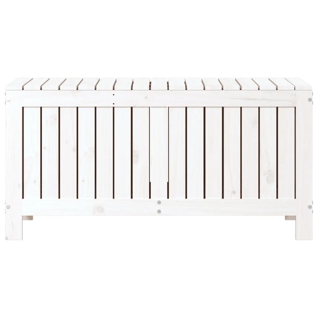 Contenitore Giardino Bianco 108x42,5x54 cm Legno Massello Pino