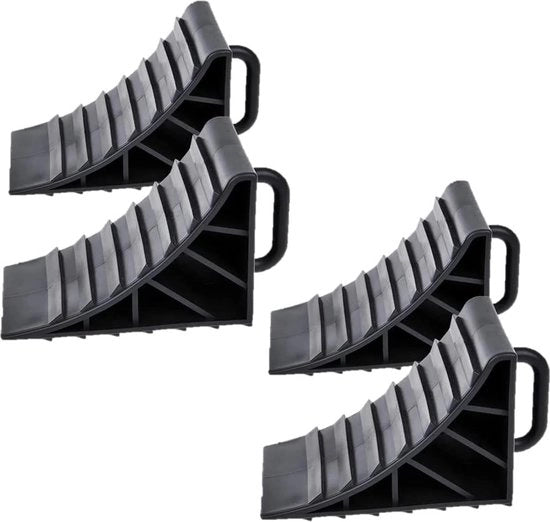 4 pezzi di supporto di plastica con manico, supporto ruota per auto, rimorchio, camper, caravan