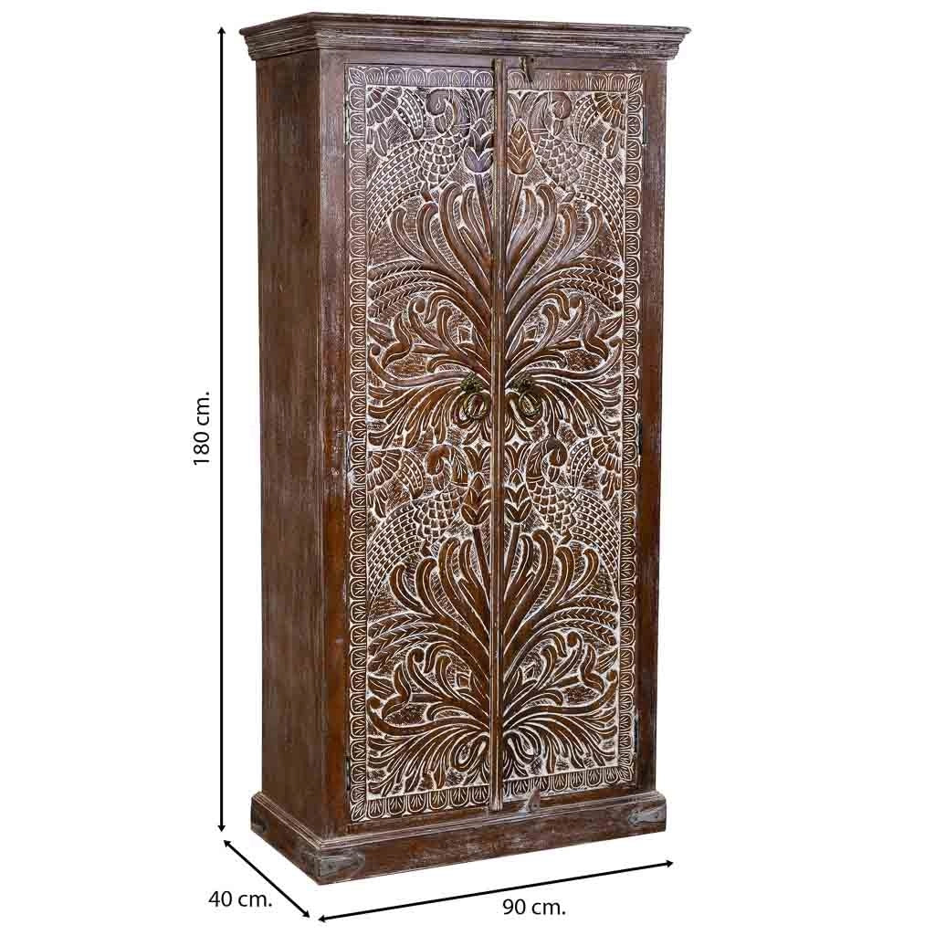 Armadio in legno marrone 90x40x180h