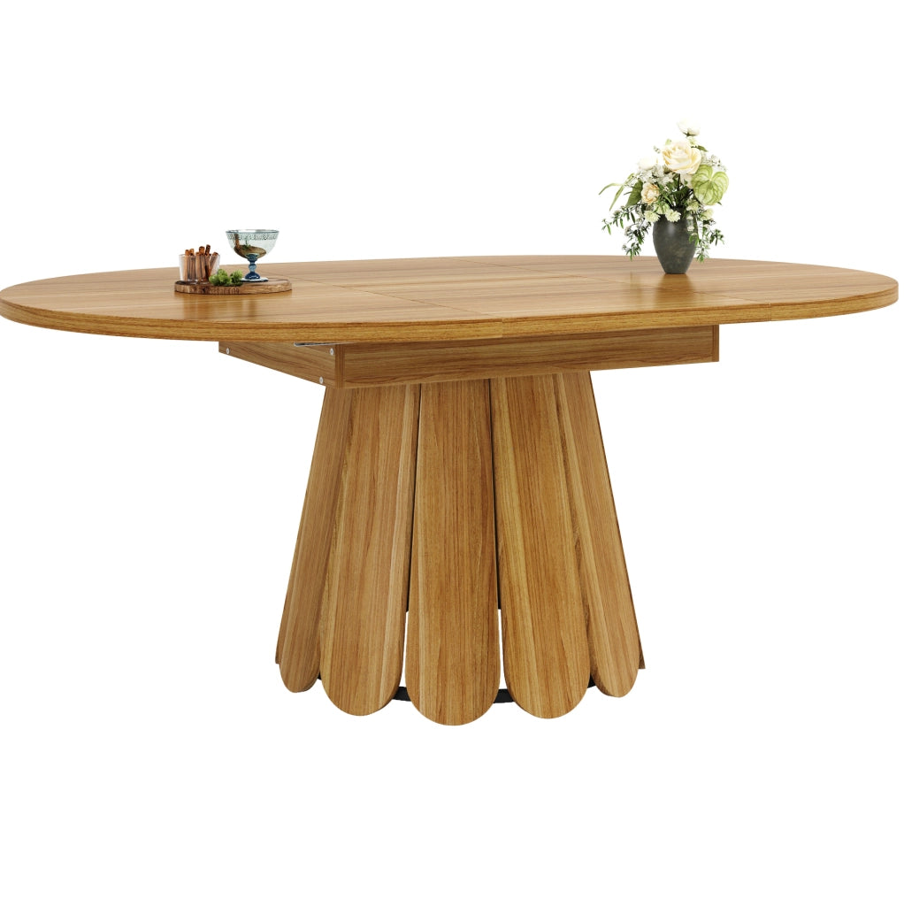 Tavolo da pranzo allungabile 118(158)x118x76.8 cm; MDF e metallo marrone
