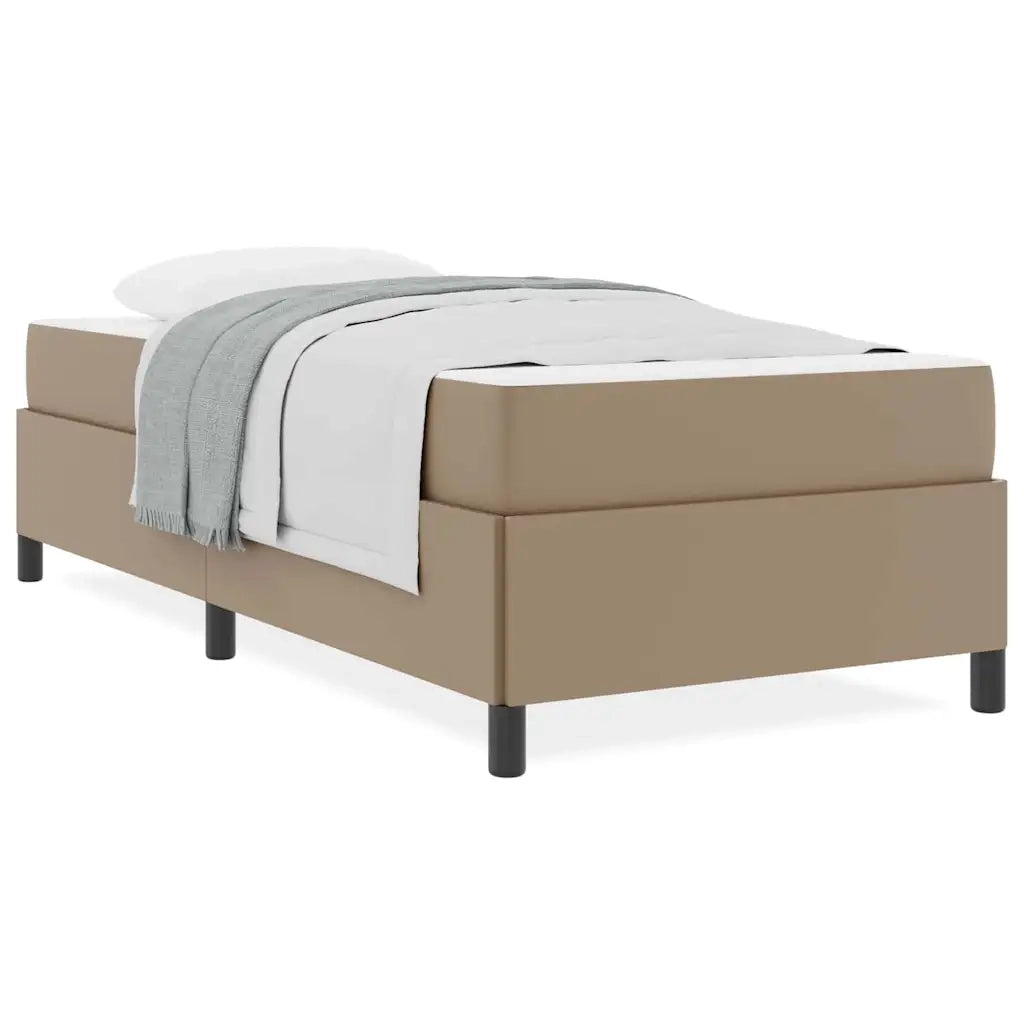 vidaXL Struttura letto con materasso Cappuccino 90 x 200 cm