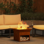 Focolare Ruggine 50 x 50 x 40 cm acciaio corten 874582