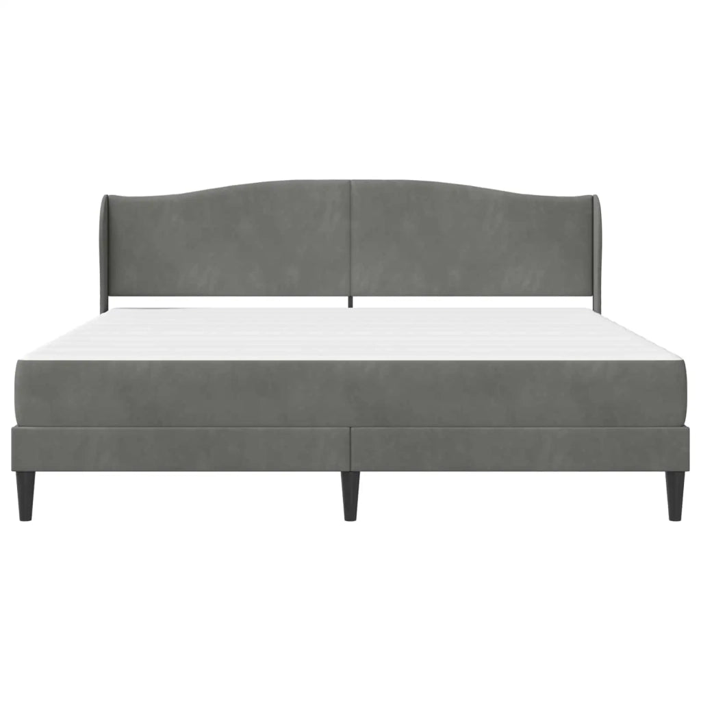Struttura del letto Grigio Scuro 200 x 200 cm Velluto