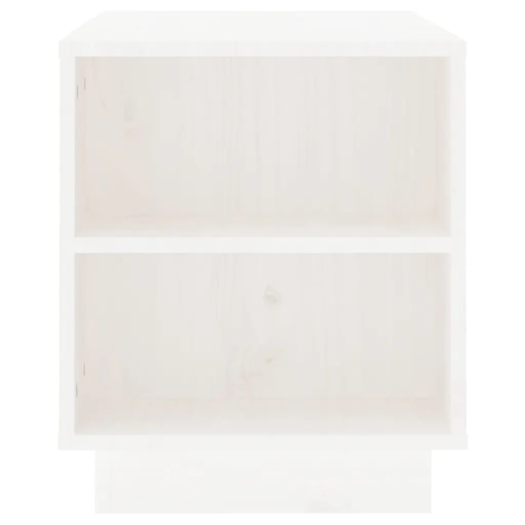 Mobile Porta TV Bianco 110x35x40,5 cm in Legno Massello di Pino cod mxl 26128
