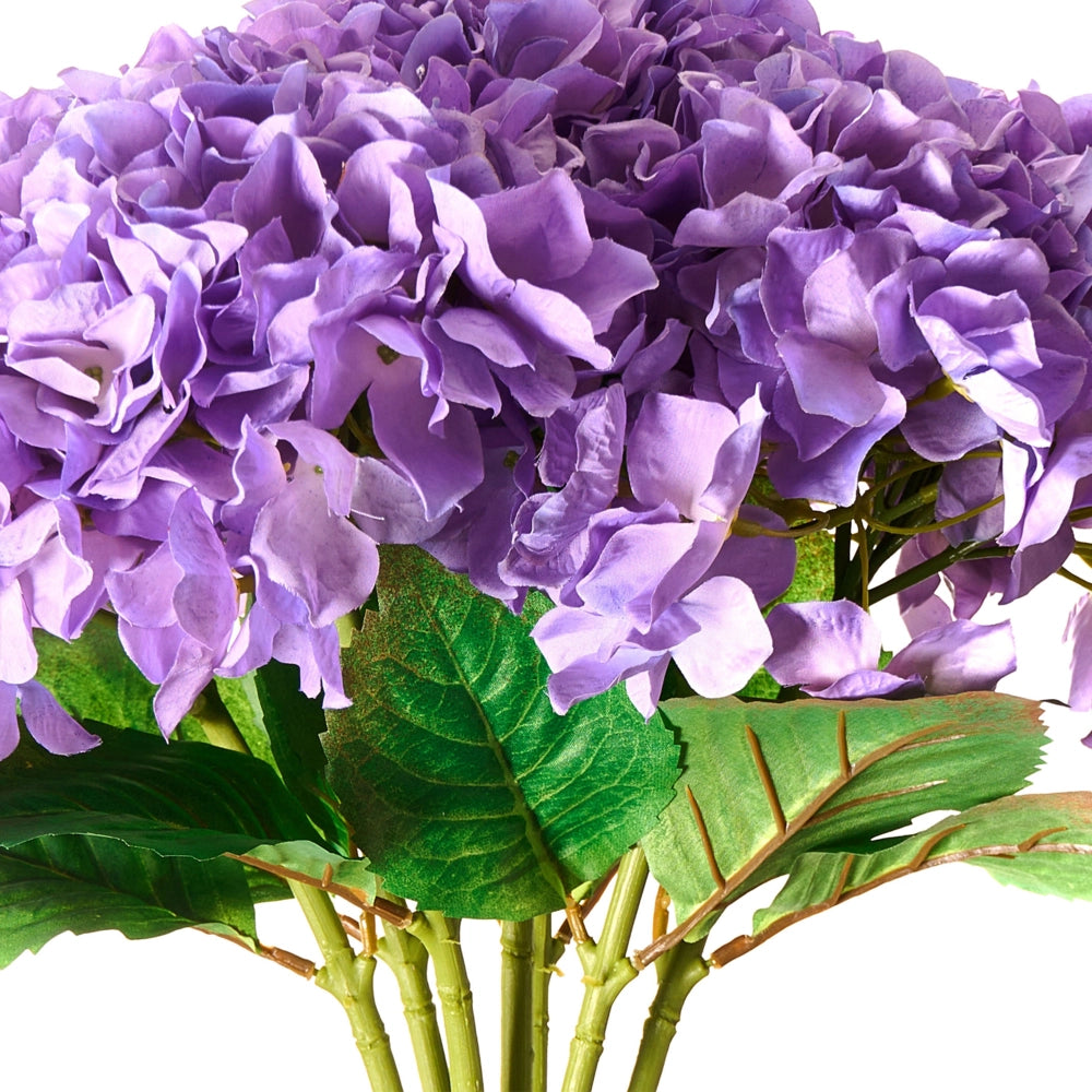 Bouquet di fiori artificiali Ortensie viola Composizione decorativa artificiale 50 cm Decorazione da tavolo fatta a mano Soggiorno Sala da pranzo