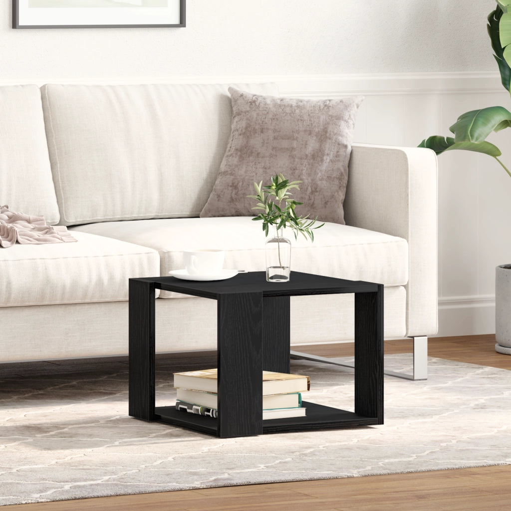 Tavolino da caffÃ¨ Nero in rovere 40x40x30 cm in legno ingegnerizzato