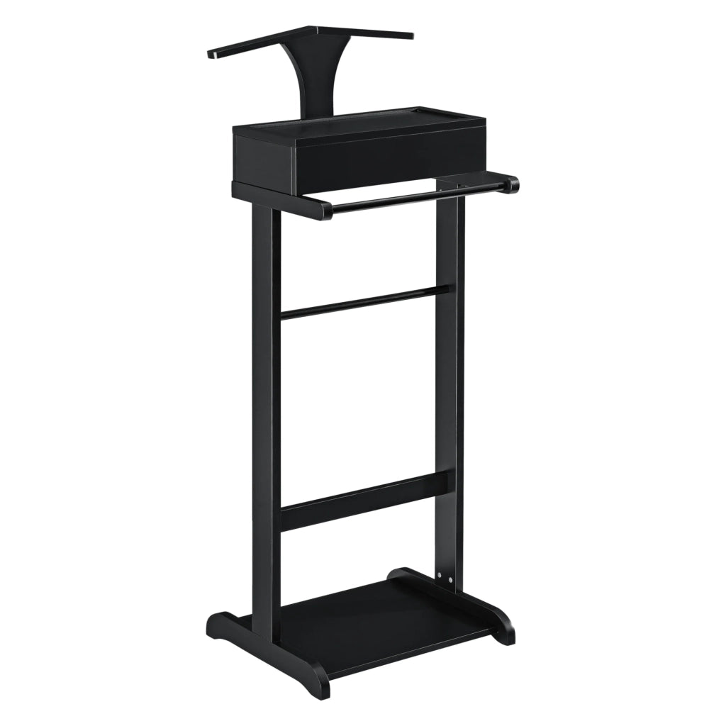 Servomuto con box apribile con 4 tasche 43,5 x 34,5 x 110 cm MDF e arole nere 03_0004521
