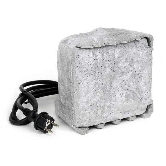 Presa multipla con sensore, effetto pietra, Multipresa per esterno con 4 prese, protezione IP44