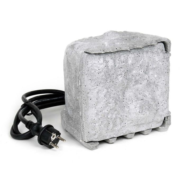 Presa multipla con sensore, effetto pietra, Multipresa per esterno con 4 prese, protezione IP44