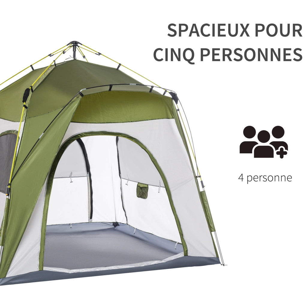 Tenda da Camping Pop-Up 3 Persone ¨C Zephmum ¨C Verde Grigio