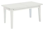 Tavolo classico rettangolare allungabile in legno bianco 160x85 (742) - Mobili 2G