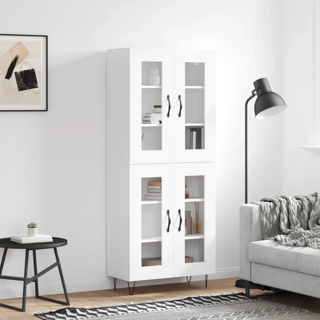Credenza Bianca 69,5x34x180 cm in Legno Multistrato 3198305
