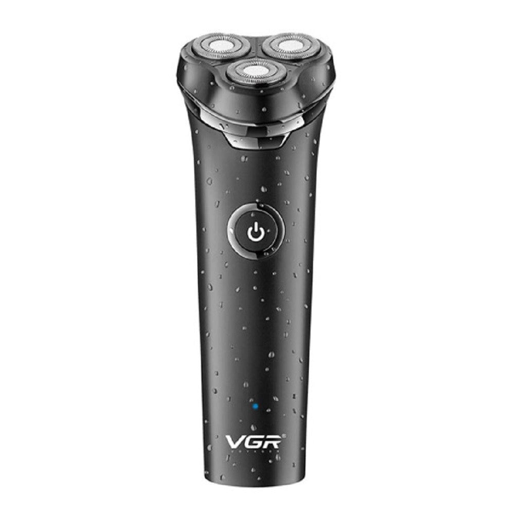 Trade Shop - Rasoio Elettrico Barba Trimmer Rotante Tripla Lama Impermeabile Carica Usb V-319 -