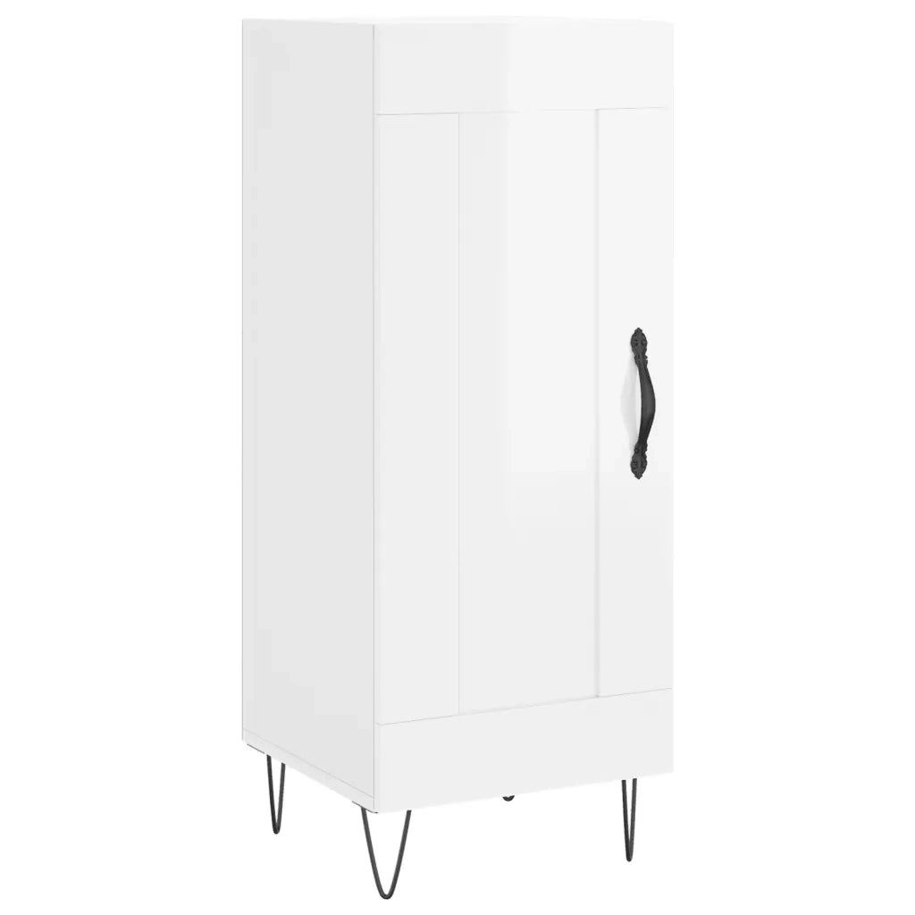 Credenza-Buffet-Armadio da cucina Bianco Lucido 34,5x34x90 cm in Legno Multistrato 689313