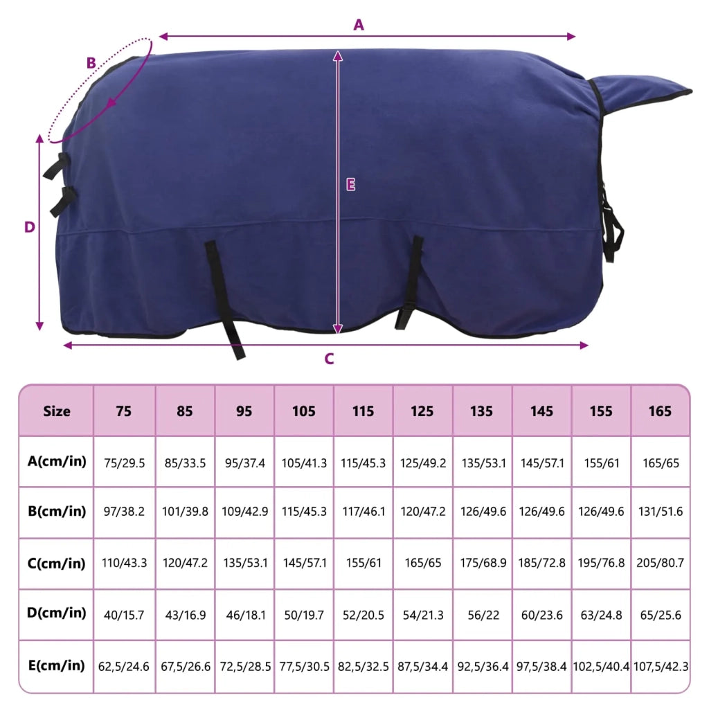 Coperta per Cavalli Blu navy 165 cm Poliestere CFW7617670
