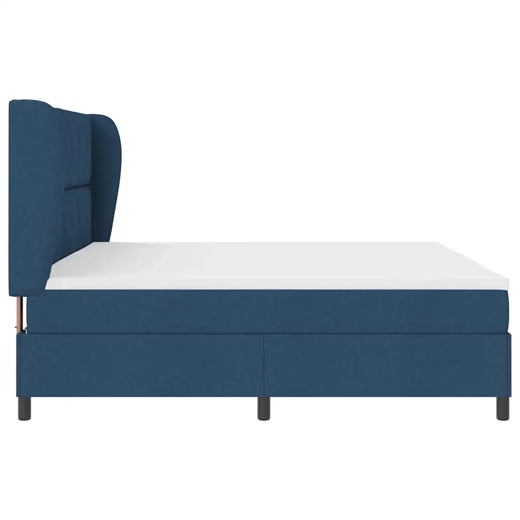 Letto a molle con materasso Blu 200 x 200 cm Tessuto 3340654
