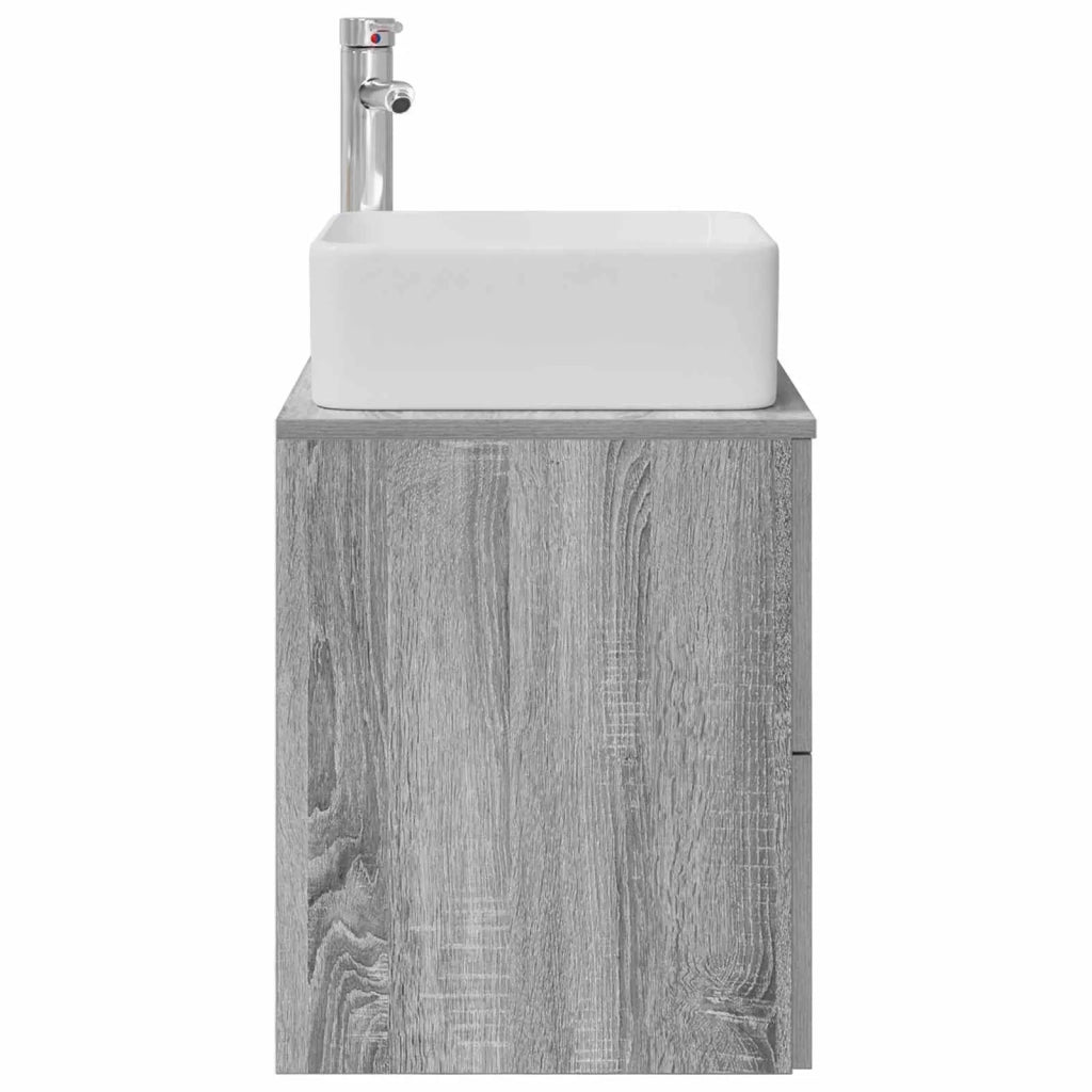 Mobile Lavabo da Parete Sonoma grigio 53 x 34,5 x 63 cm 890291