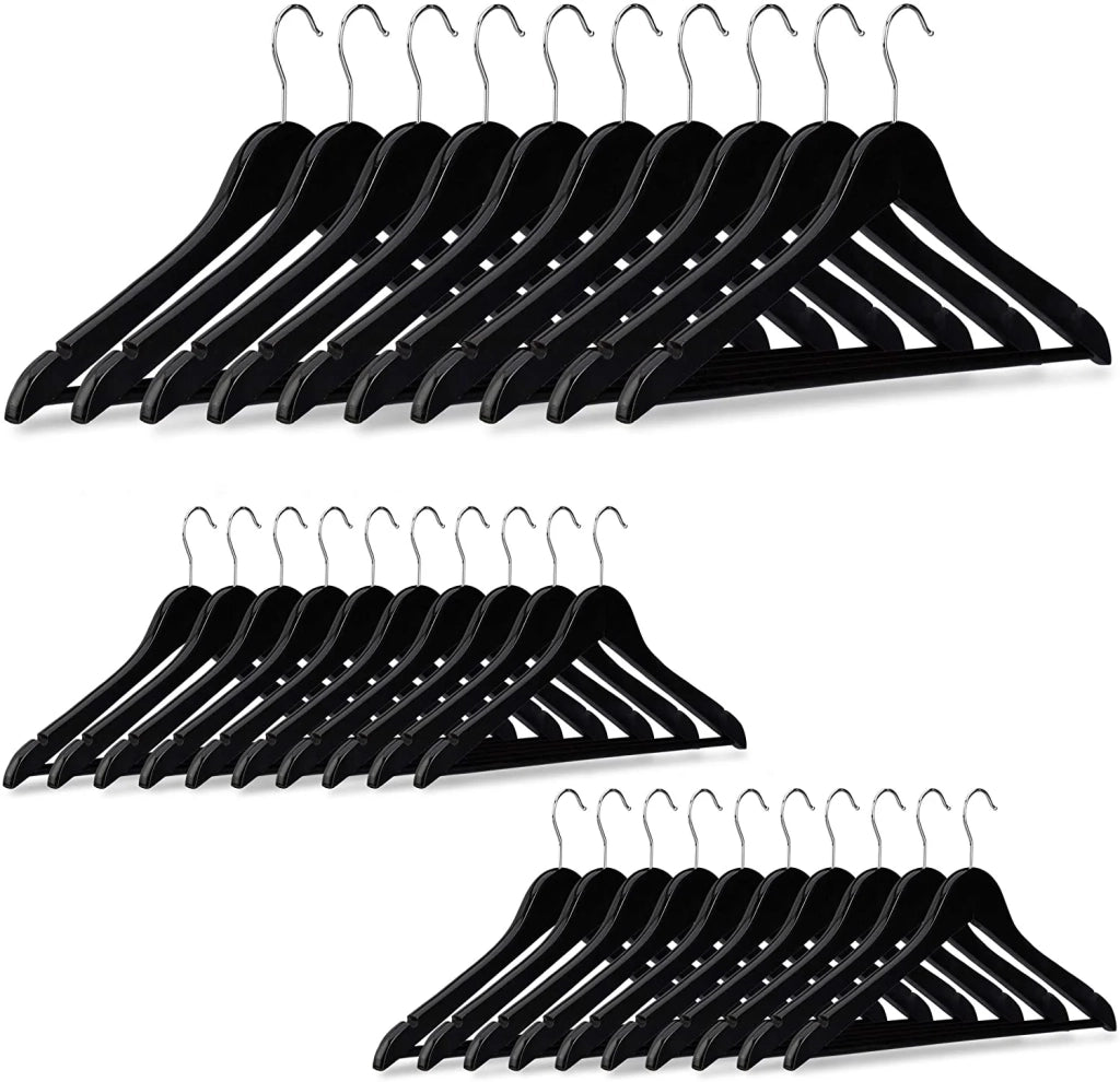 Set di 30 grucce con tacche in legno nero 13_0002499_3