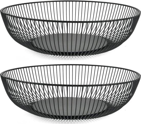 Cesta per frutta in legno - 2 pezzi - Decorare frutta, pane, snack e verdure in scatola
