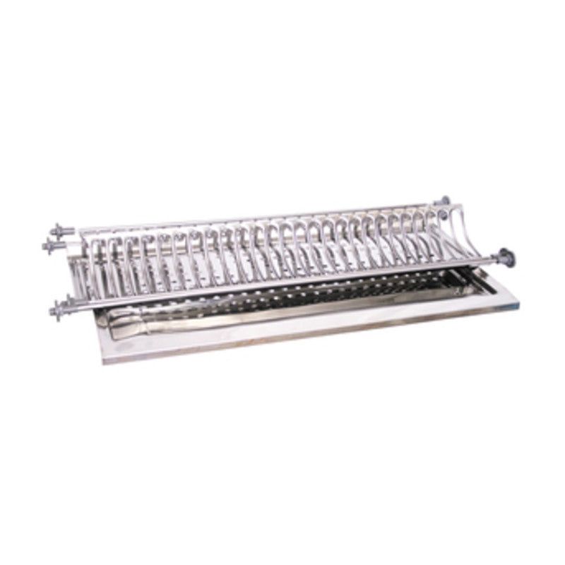 MENSOLA SCOLAPIATTI ACCIAIO INOX C/VASCH 76 CM