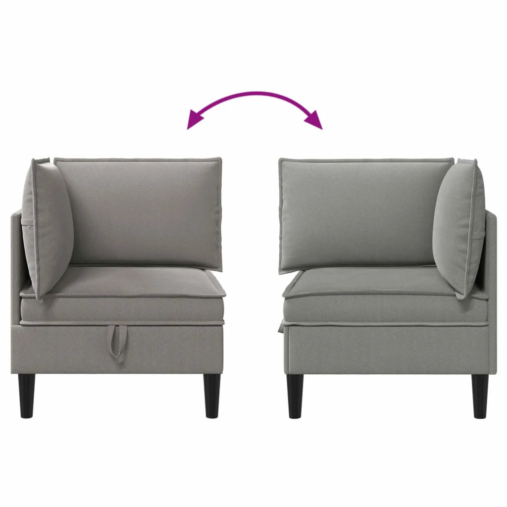 Divano Angolare con Storage Grigio scuro Velluto