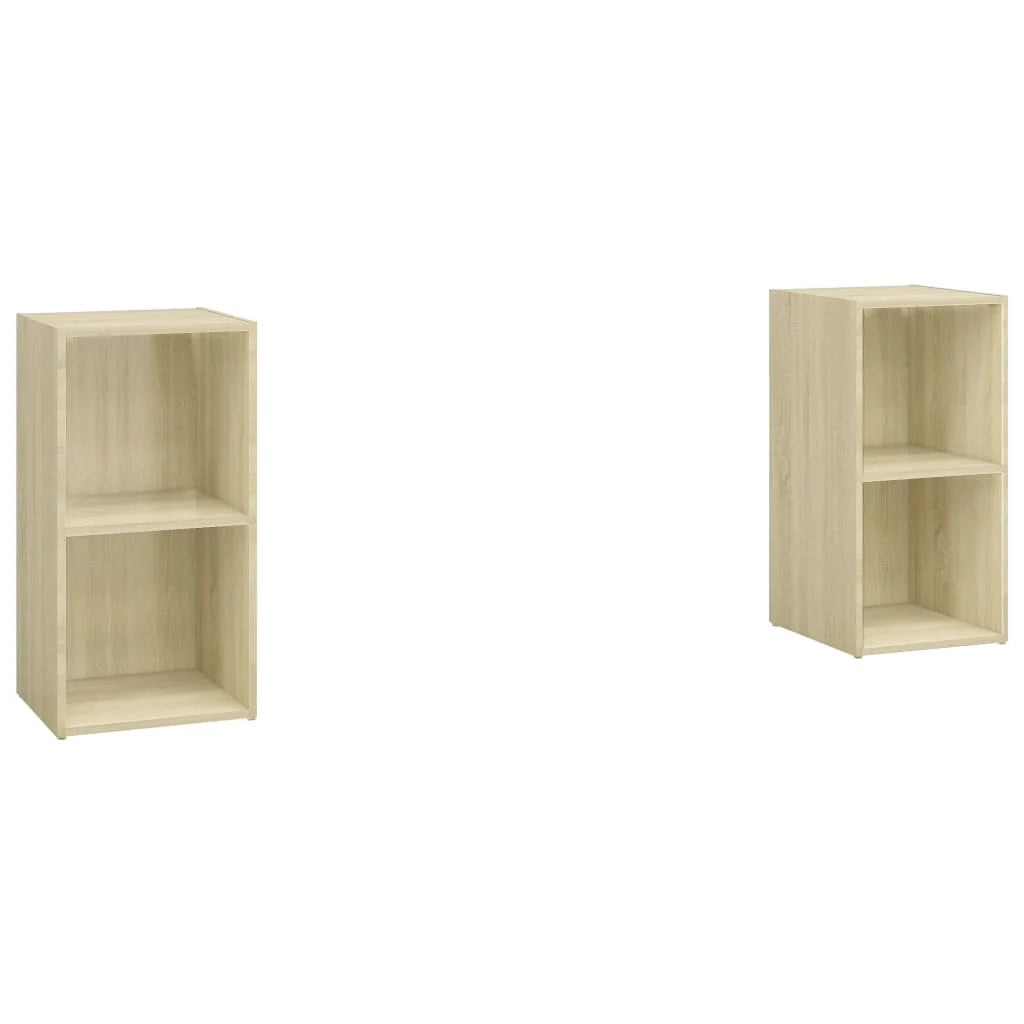 Mobile TV multimediale mensola TV credenza mobile TV sala da pranzo soggiorno camera da letto 2 pezzi rovere Sonoma 72 x 35 x 36,5 cm legno ingegnerizzato marrone 02_0028616