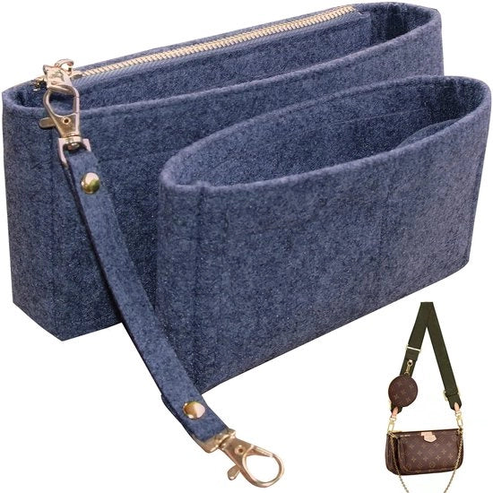 Organizzatore per Borsa a Molti Pochette - 2 Pacchi Grigio