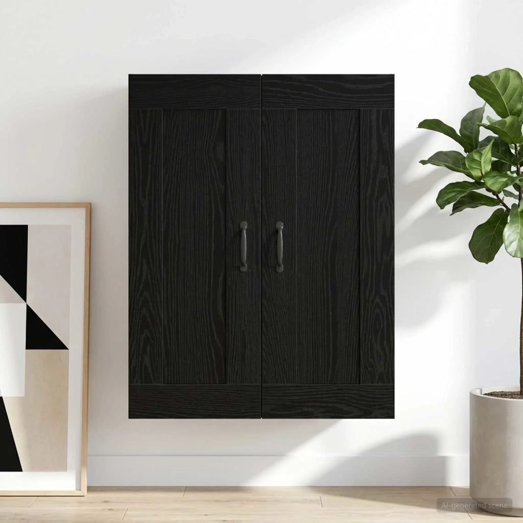 Armadietto a muro Rovere Nero 69,5 x 34 x 90 cm 8010883