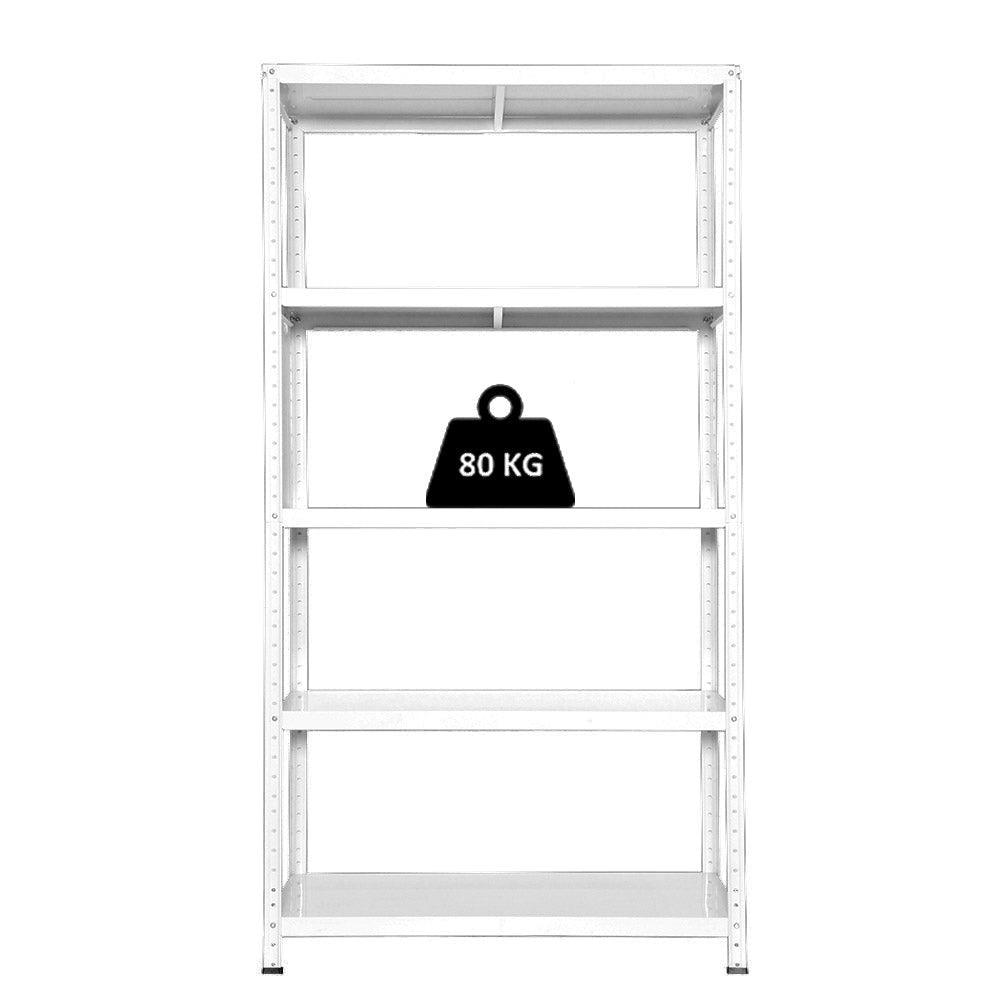 Scaffale in Metallo 5 Ripiani 100x40x187 cm  Ettore Bianco