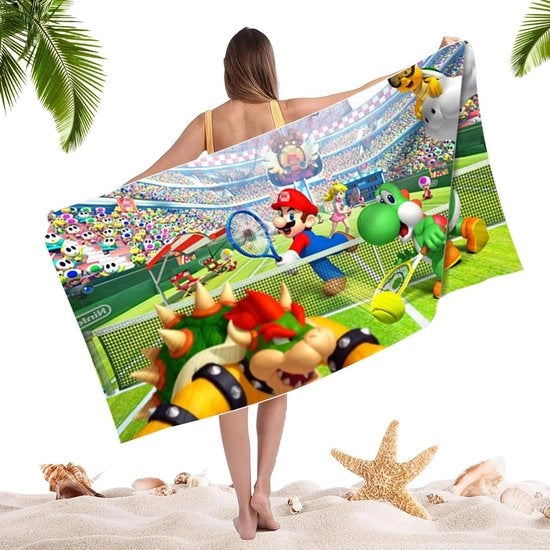 Asciugamano per bambini da spiaggia 75 x 150 cm - adatto per viaggi, nuoto, campeggio - (A)