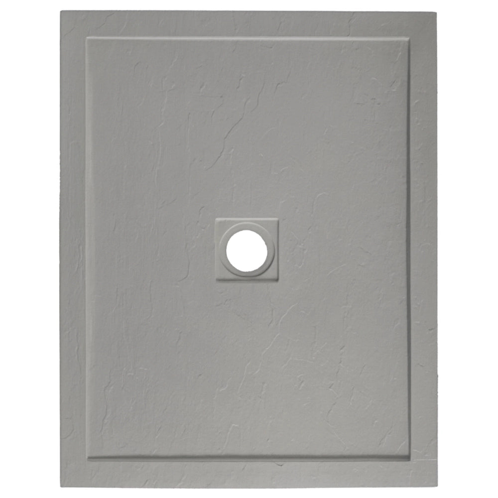 Piatto doccia cemento effetto pietra 80 x 100 cm spessore 4,8 cm antiscivolo *** colore- grigio, confezione 1
