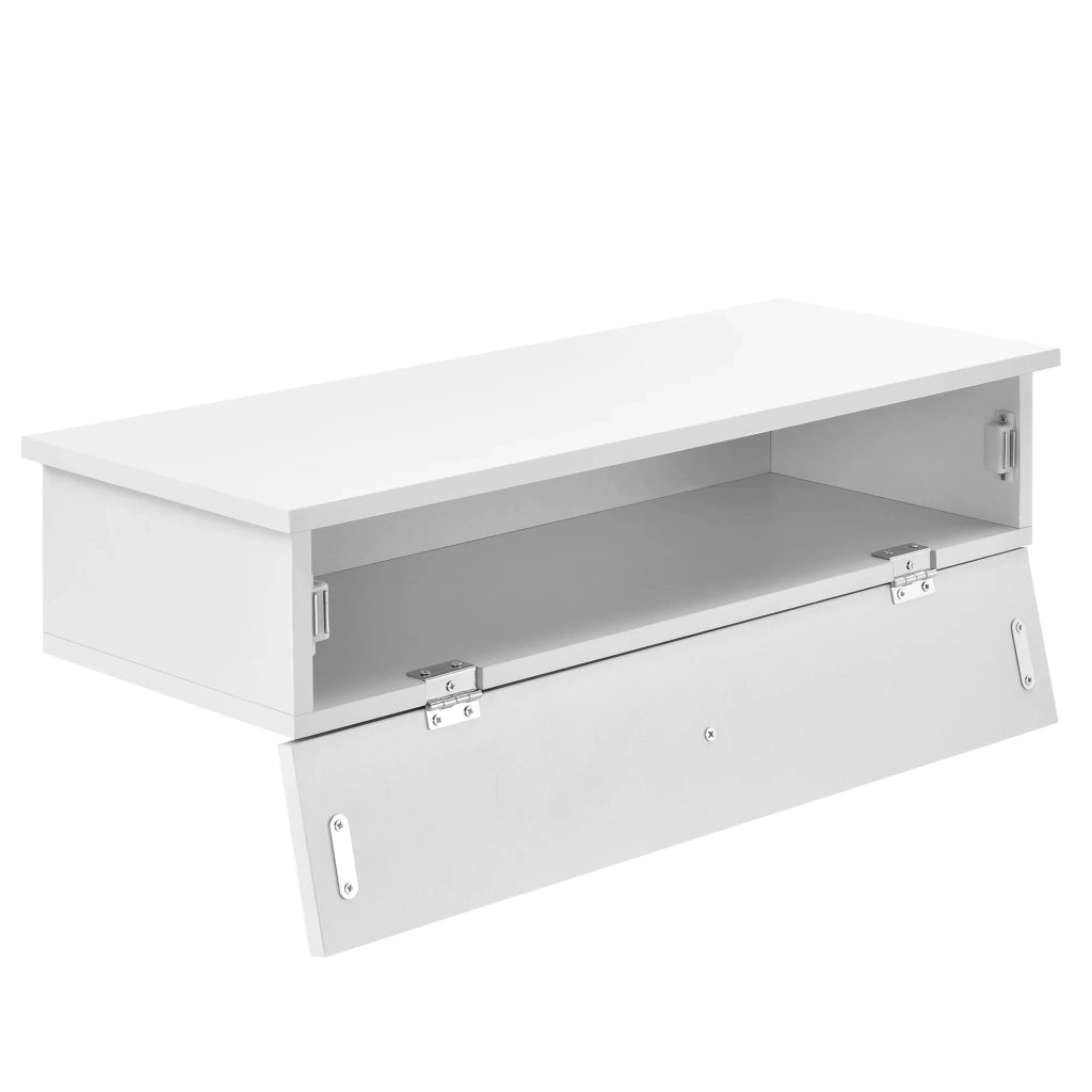 Mensola da parete con contenitore 60 cm bianco 03_0001720