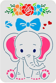 Scheda di pittura per bambino in forma di elefante - Scheda di pittura riciclabile per DIY