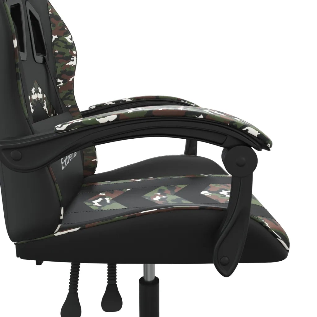 Sedia da Gaming | Sedia da e-sports Nero e Mimetico in Similpelle