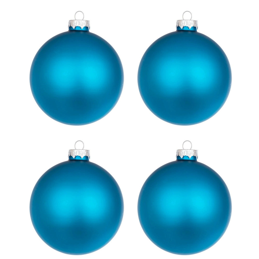 Palline di Natale Blu Oceano Lucido in Vetro Bizzotto Diametro: 100 mm