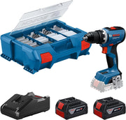 Bosch Professional 18V System Trapano-avvitatore a batteria GSR 18V-65 (motore brushless, lunghezza della testa 166, incl. 2 batterie GBA 4.0Ah, 82AC, L-Case)